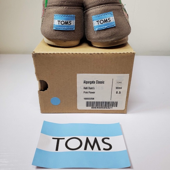 TOMS Haiti Artists Collective Dure’s Pink Flower Women’s size 8.5 (US) - Picture 5 of 8